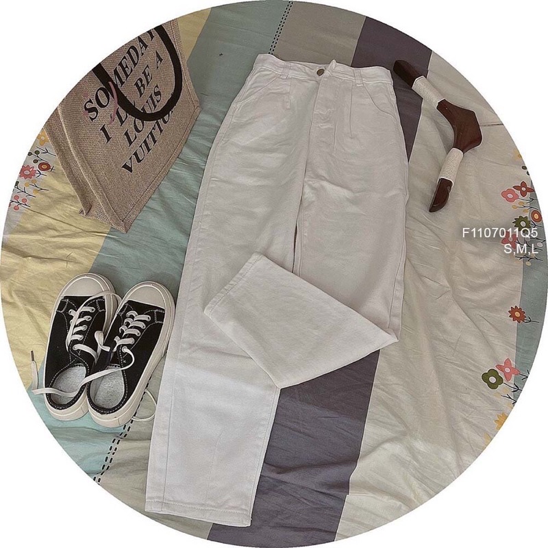 Quần baggy jean bẻ lai ống TT1107