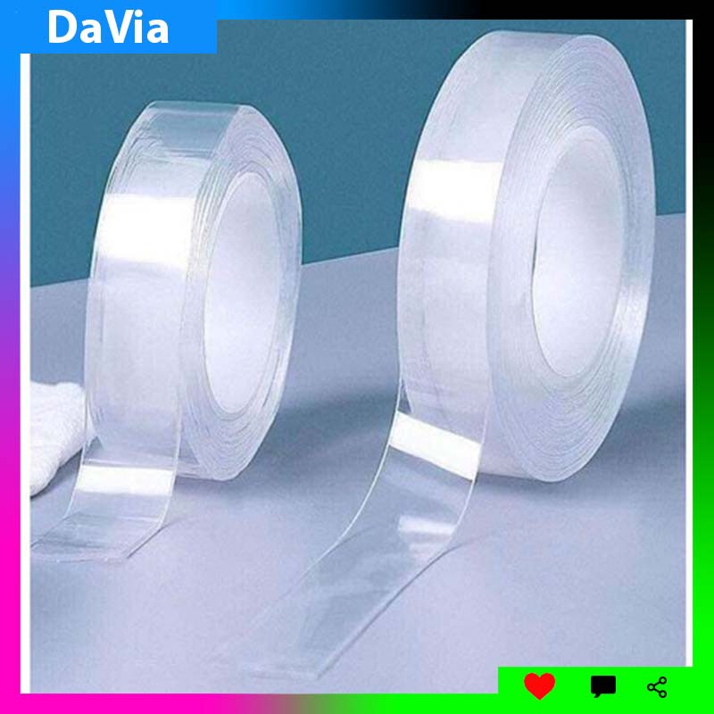 Băng Dính 2 Mặt Đa Năng Trong Suốt Acrylic 3 mét, 5 mét, dán tường treo đồ