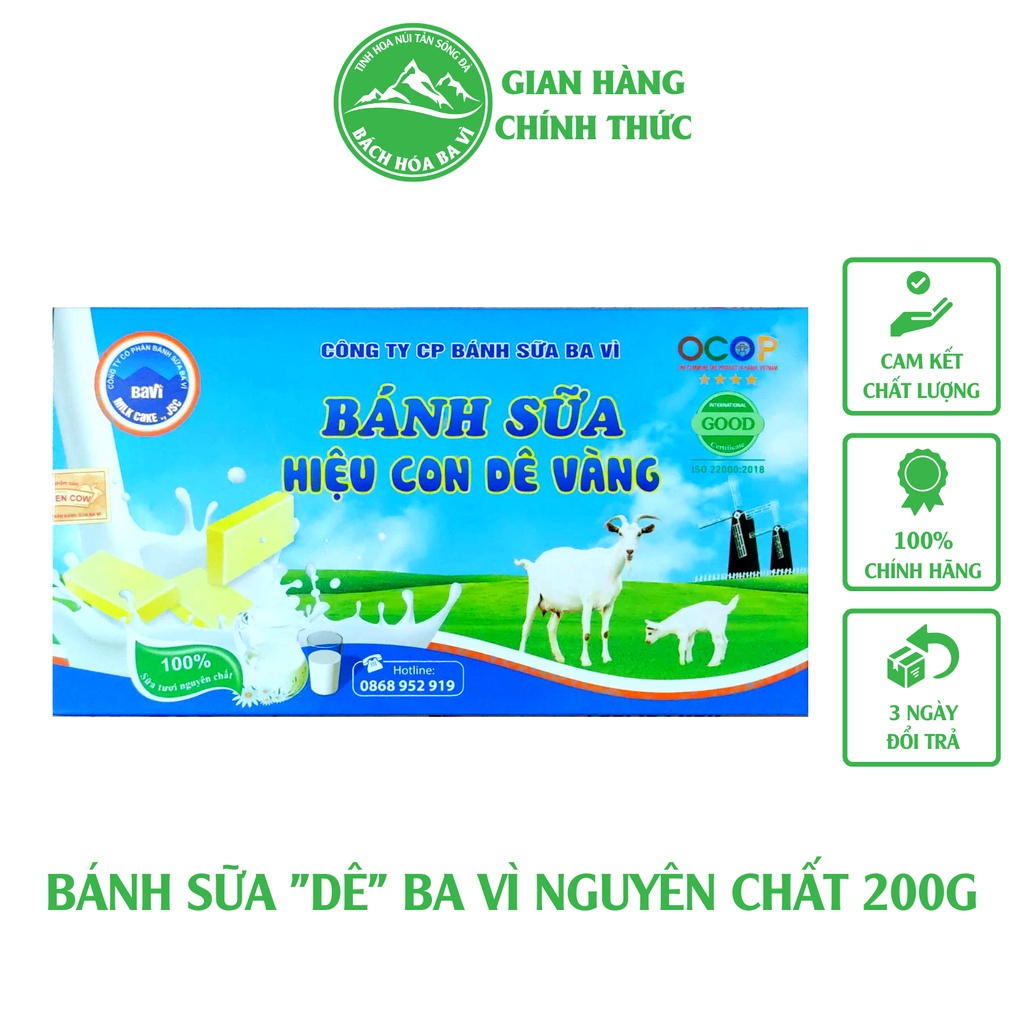 Bánh Sữa Dê Ba Vì hiệu Con Dê Vàng 200g