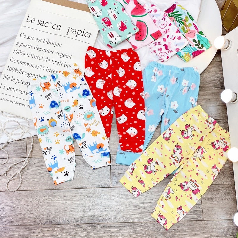 Quần Dài Cotton Xuất Dư❤️ Quần Dài Chất cotton bozip mềm mại cho bé trai bé gái ( 1 chiếc)