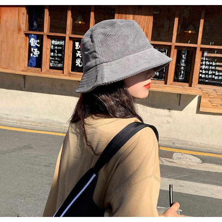 Nón Xô Vải Nhung Gân Tăm Màu Trơn Thời Trang L2184