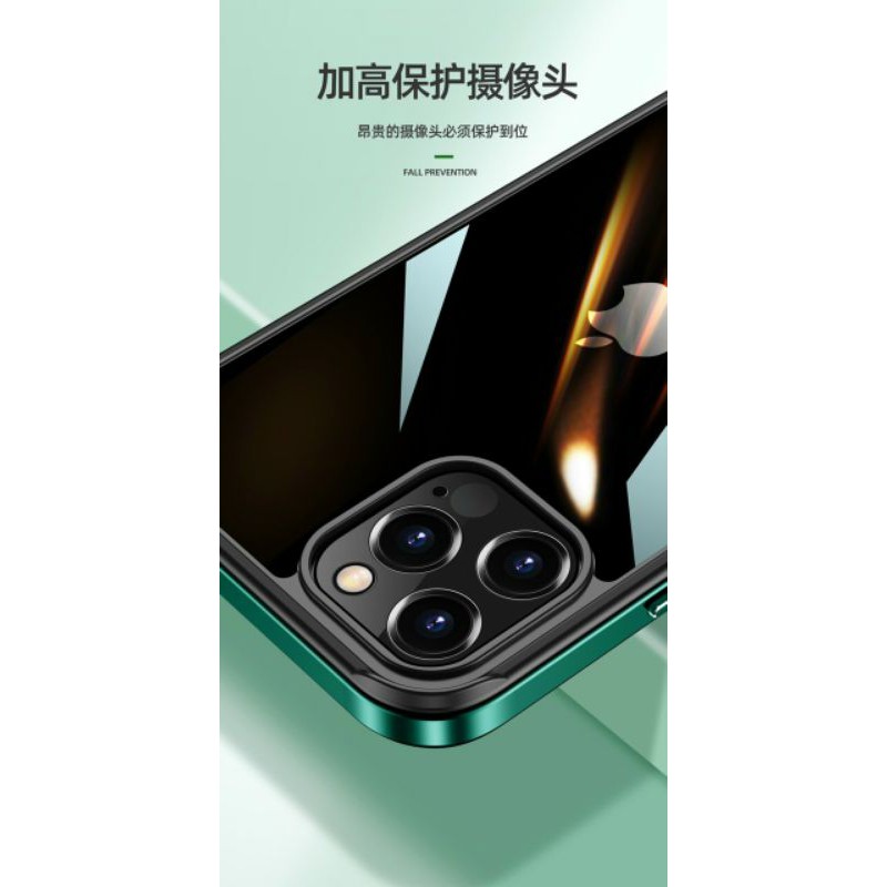 Ốp Sulada lưng trong viền kim loại màu cho iphone 12 pro max / 12 / 12 pro chính hãng