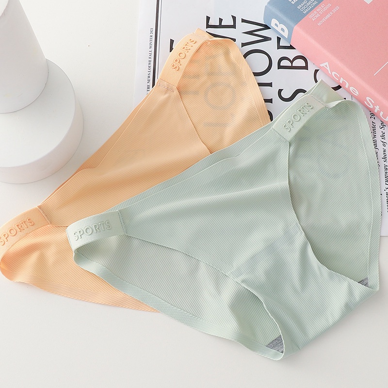 Quần lót dây vải su tăm xịn mịn Sports in nổi màu pastel hàng Thái