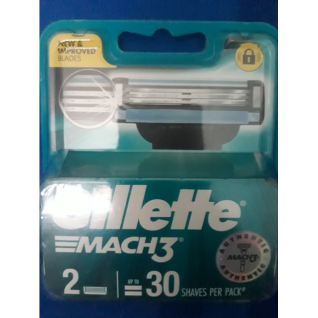 Vỉ 2 lưỡi cạo râu Gillette Mach 3 ( mẫu mới 2019)