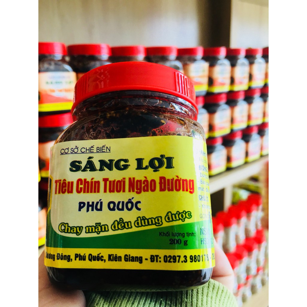 Tiêu Chín Ngào Đường Đặc sản Phú Quốc Sáng Lợi hủ 200g
