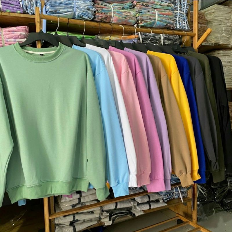 Áo Sweater trơn unisex (Ảnh thật)