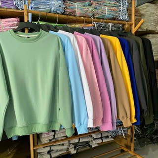 Áo Sweater trơn unisex (Ảnh thật)