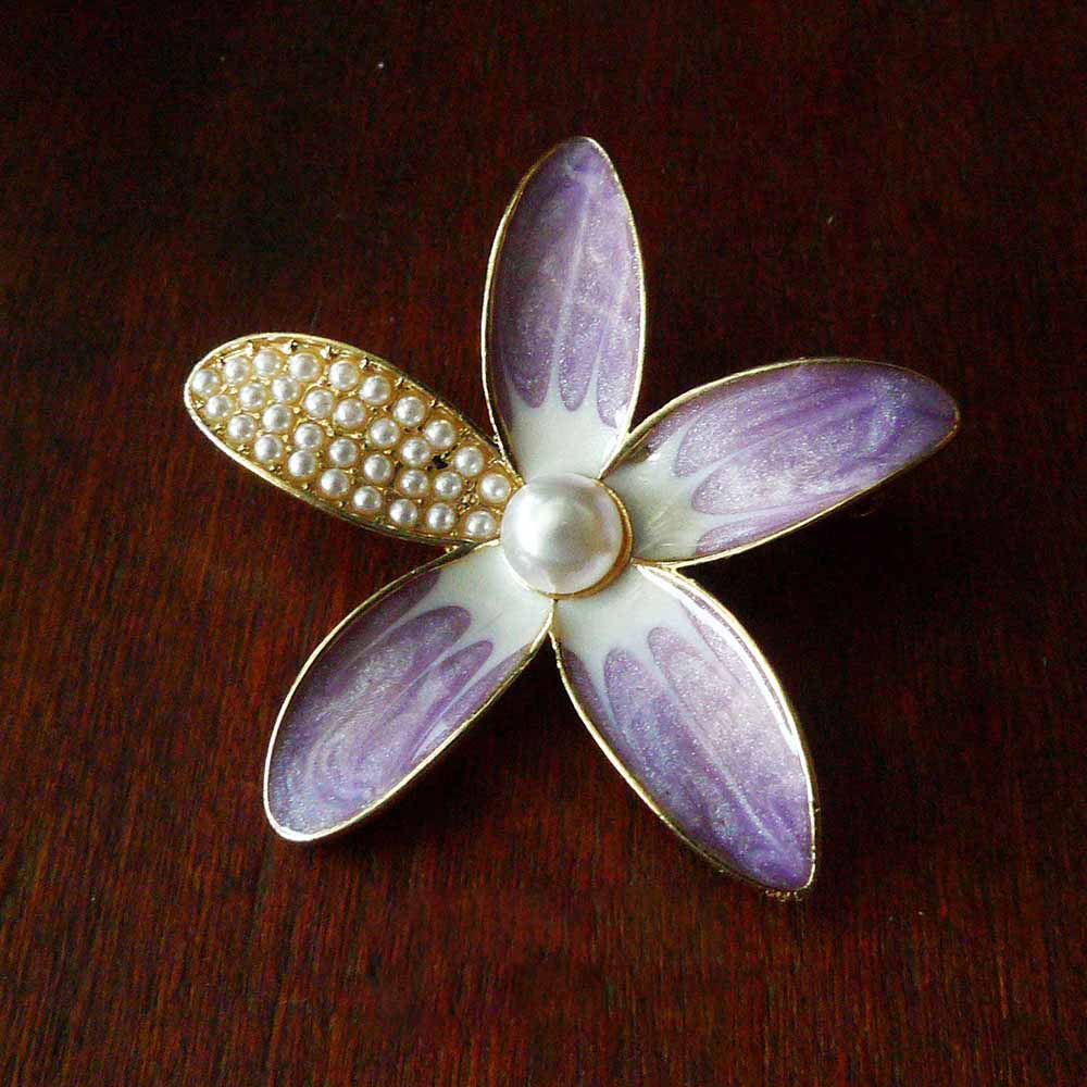 Ghim Cài Áo Hình Bông Hoa Đính Ngọc Trai Phong Cách Baroque Cổ Điển Thời Trang Cho Nữ