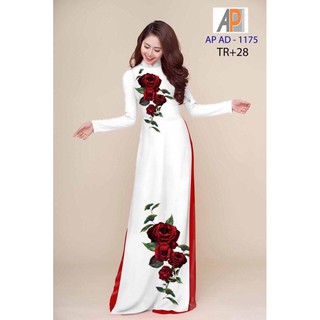 vải áo dài hoa hồng