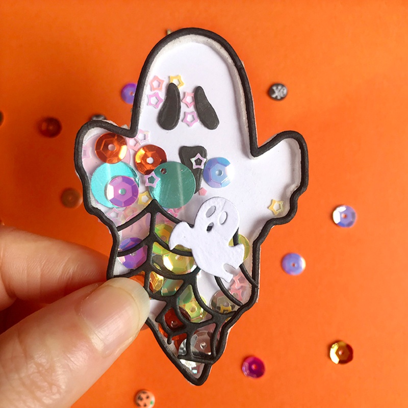Khuôn Cắt Giấy Kim Loại Hình Mạng Nhện Trang Trí Halloween