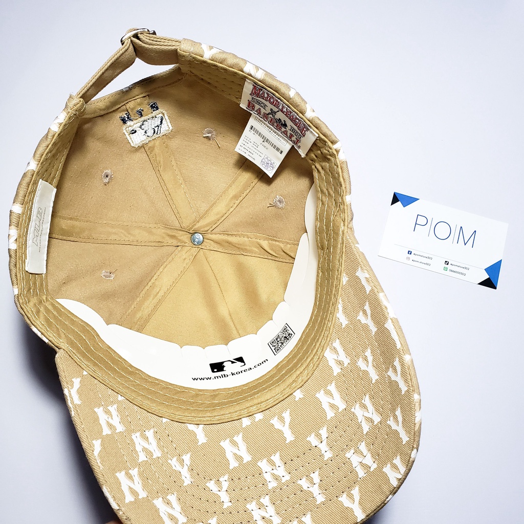 Mũ lưỡi trai NY mũ M.L.B Monogram Ball Cap Brown nón lưỡi trai NY - Pom Store