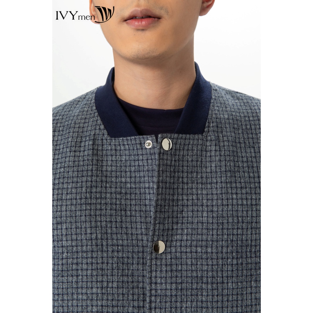 Áo khoác nam vải tweed dáng bomber IVY moda MS 70E3292