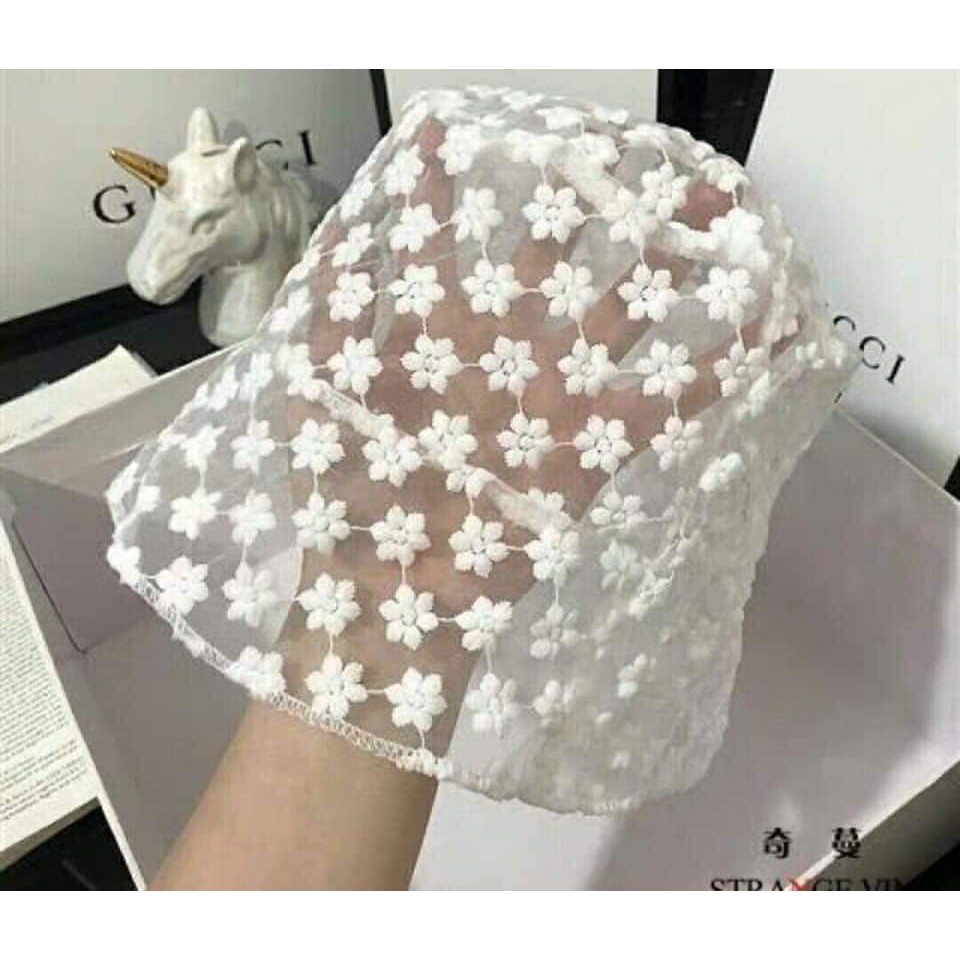 nón lưới hoa cho nữ hot trend