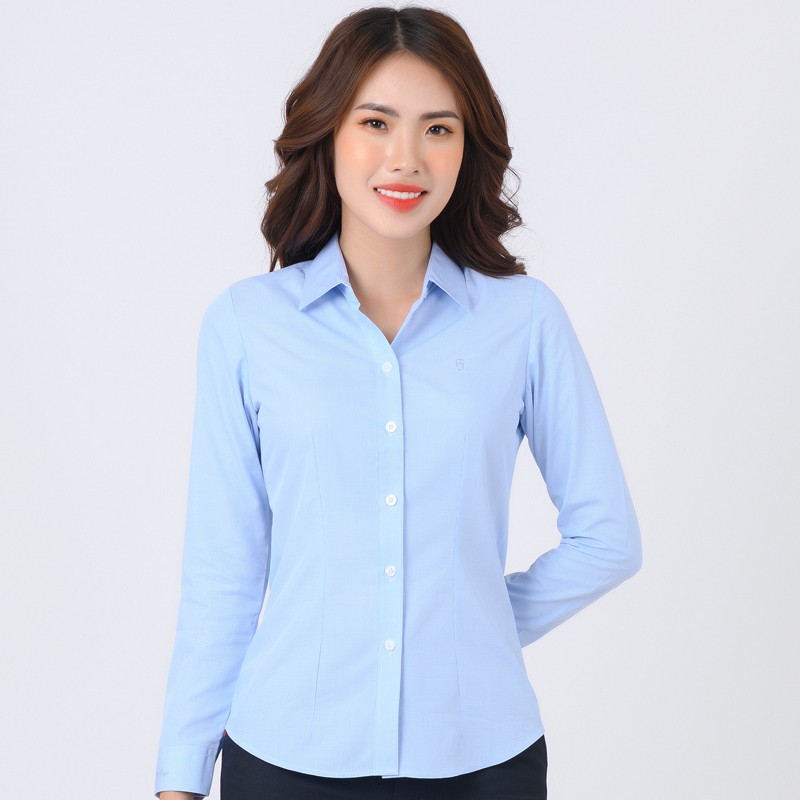 Áo sơ mi nữ Thái Hòa Shop tay dài họa tiết caro nhỏ 631 - 3 màu sắc
