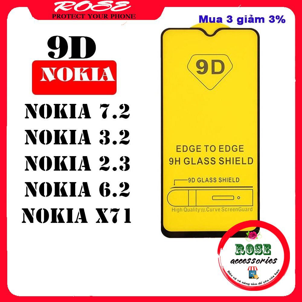 Kính Cường Lực Nokia 7.2/3.2/2.3/6.2/X71 Full màn hình -9D