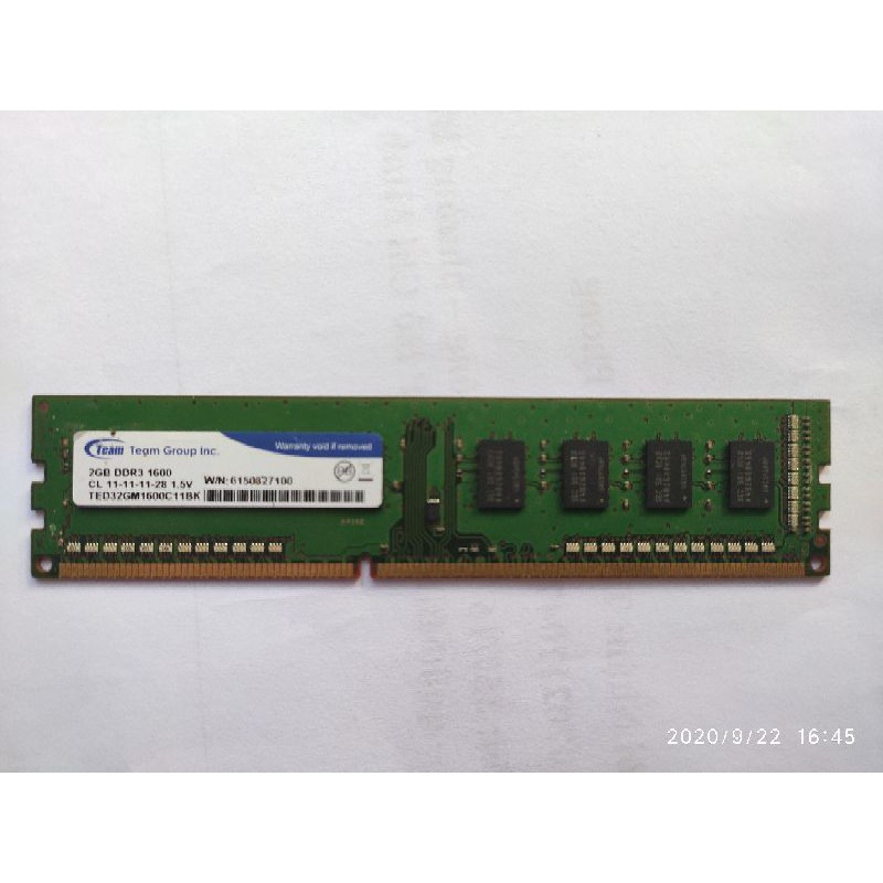 Ram PC 2GB DDR3 Buss 1600