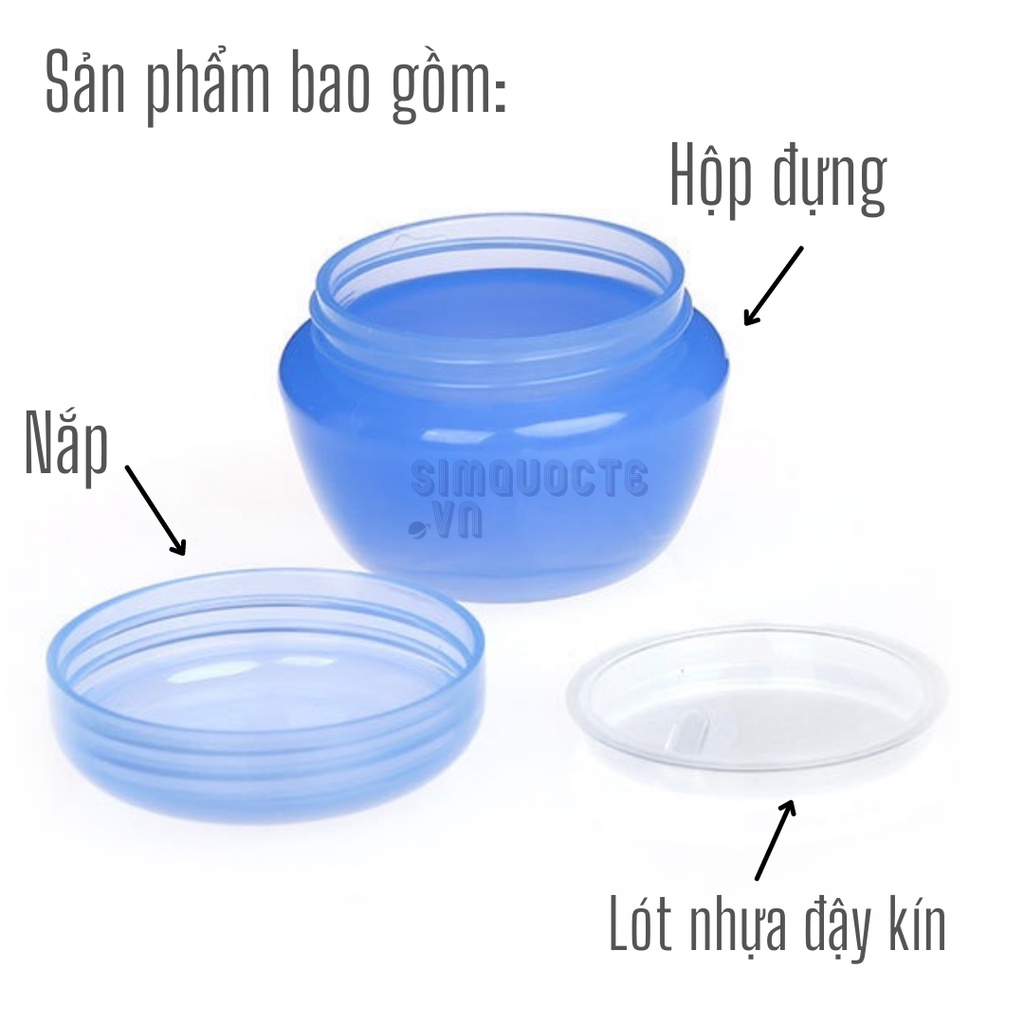 Hũ chiết mỹ phẩm nhựa 5/10/20/30ml đựng kem dưỡng nhiều màu tiện dụng mang theo đi du lịch, đi làm CCC38