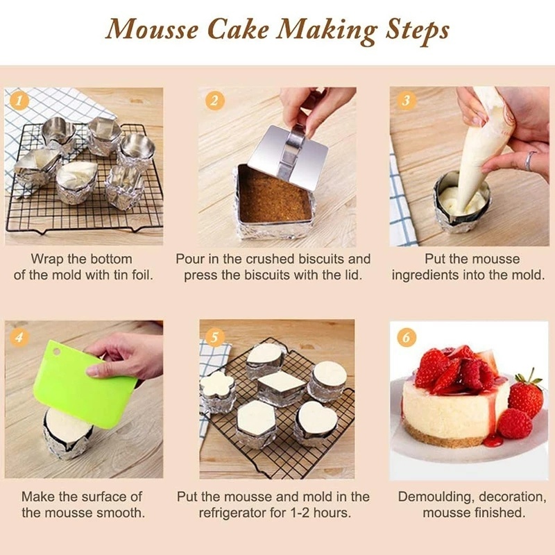 1 Khuôn Làm Bánh Bằng Thép Không Gỉ