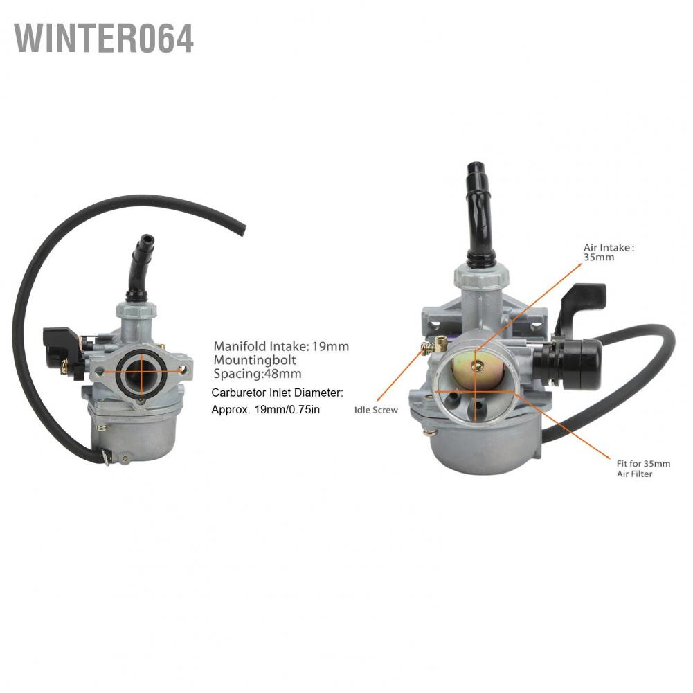 Winter064 ATV Carburetor with Air Filter Replacement for TaoTao 49CC 50CC 70CC 90CC 100CC 125CC Go Kart Quad Bike