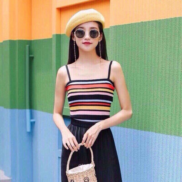 Áo 2 dây cầu vồng