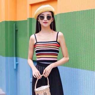 Áo 2 dây cầu vồng