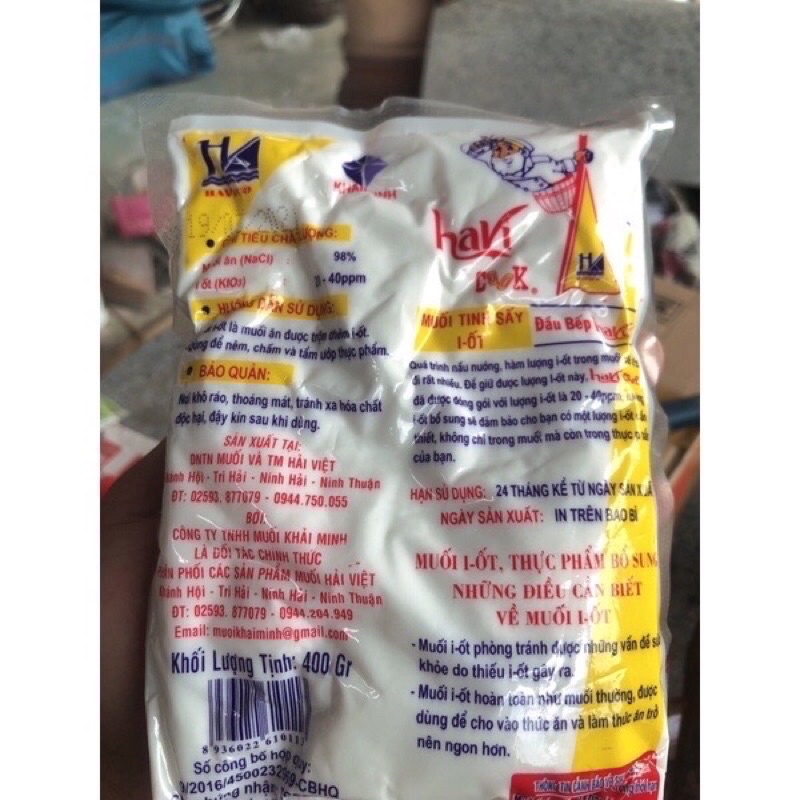 Combo 5 Gói Muối Tinh Sấy I-Ốt 400g