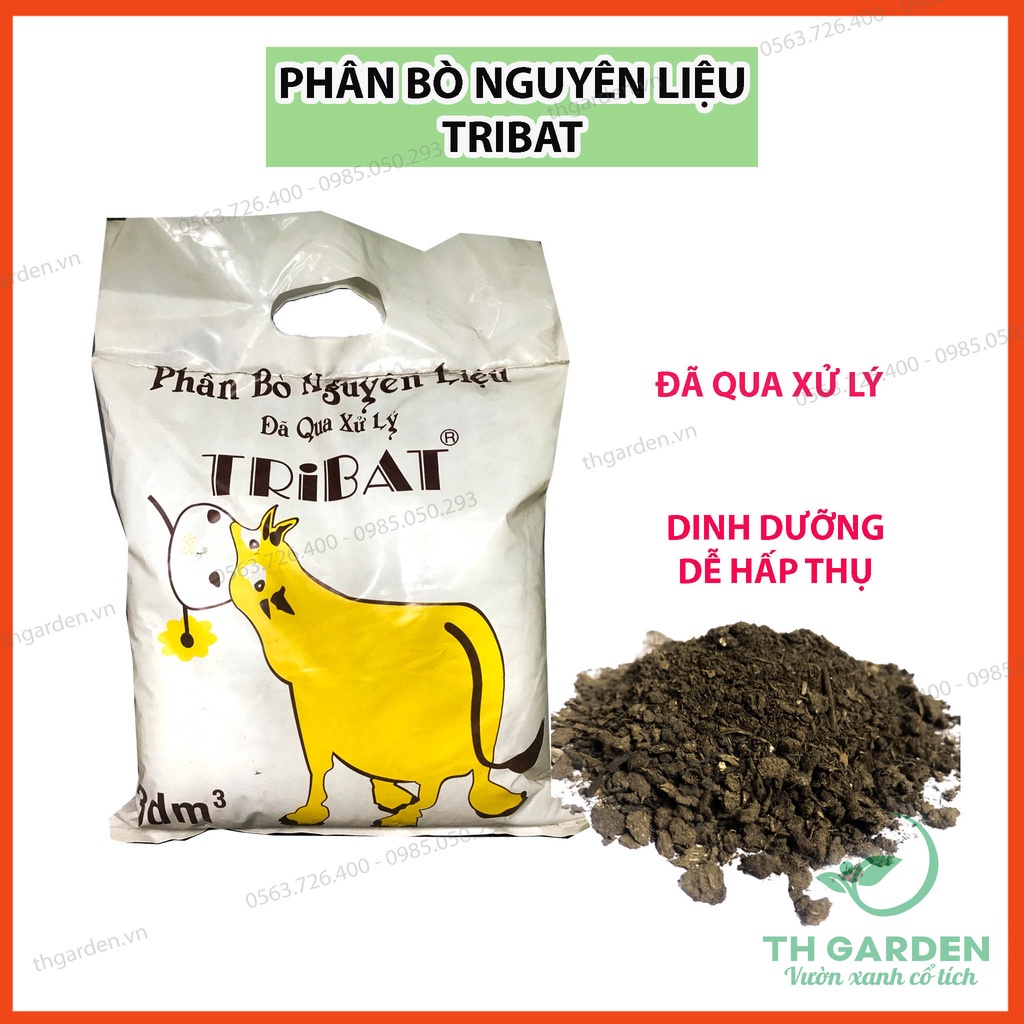 Phân Bò Tribat  Chuyên Dùng Cho Hoa Cây Cảnh Bao 3dm3 Phân Bò Khô Đã Qua Xử Lý Tiêu Diệt Mầm