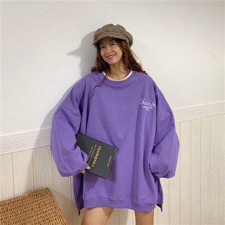 Kii Wii  Áo Sweater Tay Dài Với Thiết Kế Dáng Rộng Cá Tính Dành Cho Nữ