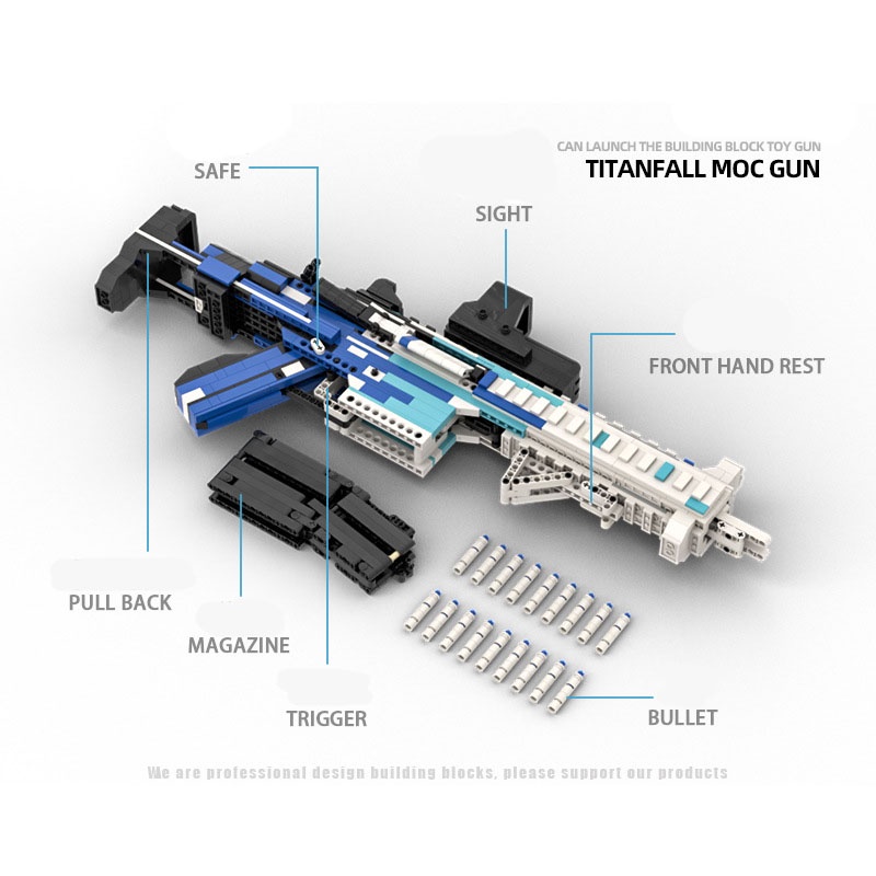 Đồ Chơi Lắp Ráp Kiểu LEGO CSGO , Free Fire Súng Rifle M416C Của Kevin183 Với 1500 Mảnh Ghép