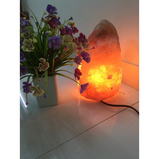 Đèn Đá Muối Himalaya Cao Cấp (Loại Đẹp) 4-6kg-Tặng kèm bóng dự phòng .