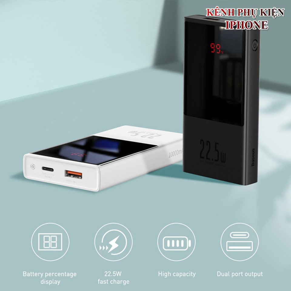 Sạc dự phòng Baseus 10.000mAh và 20000mAh Super Mini 22,5W - Model mới nhất 2020 - Với thiết kế nhỏ gọn