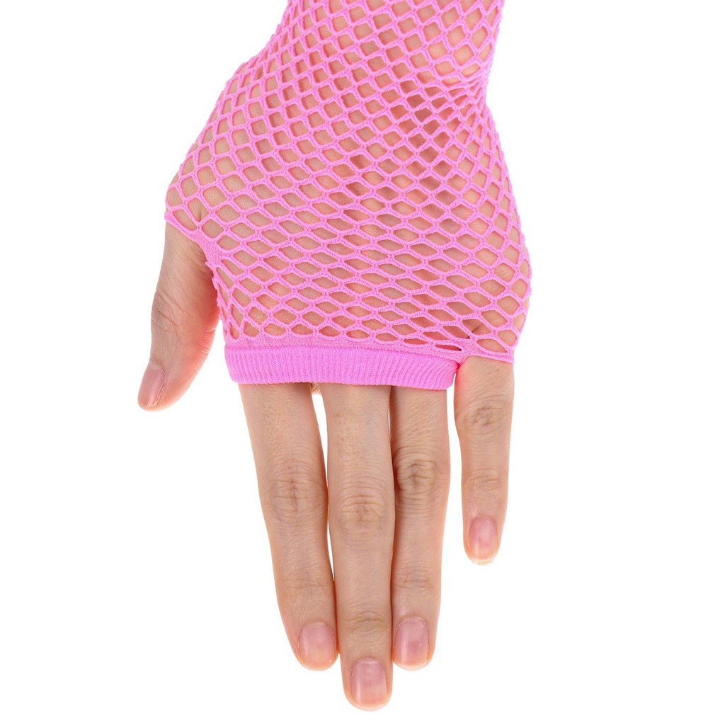 Găng Tay Lưới Hở Ngón Màu Xanh Dương / Đen Chuyên Dụng Khi Nhảy Múa