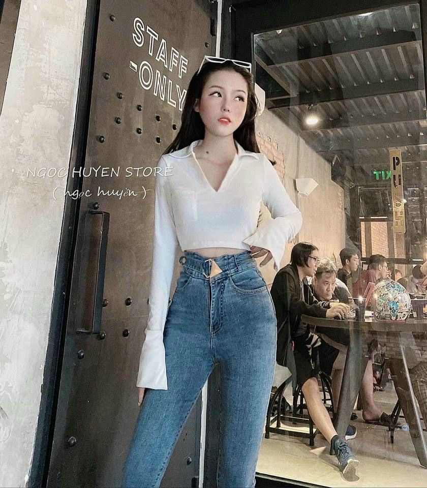 [Mã WASTMAY giảm 15% tối đa 30K đơn 150K] Quần bò jeans cạp khuy dáng ôm hàng đẹp | BigBuy360 - bigbuy360.vn