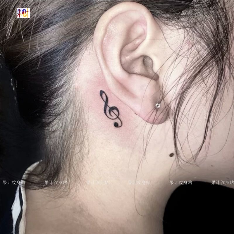 Hình Xăm Dán Tạm Thời Màu Đen Chống Nước Hình Trái Tim
