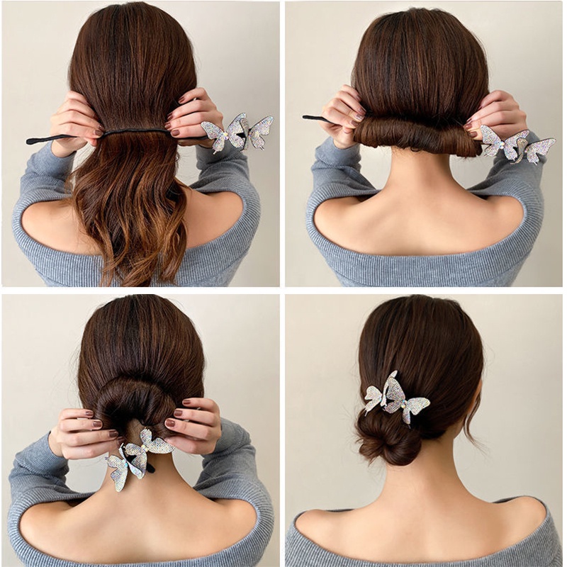 Kẹp Tóc Đính Đá Hình Bướm Thời Trang