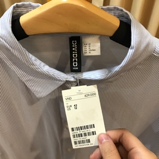 Sơ mi HM nguyên tag size 42