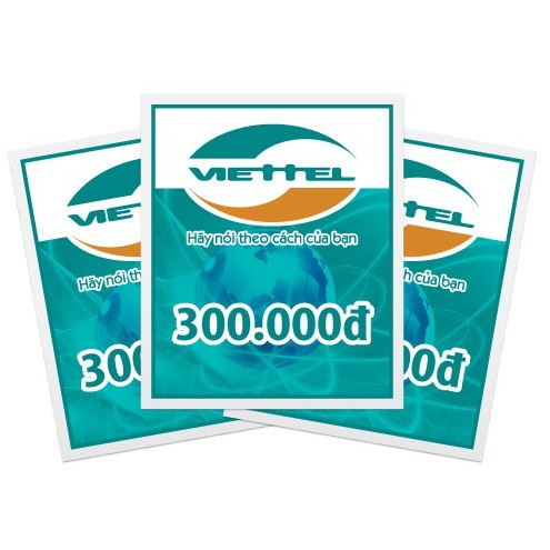 Thẻ Nạp Viettel 300K - Shop C3TEK