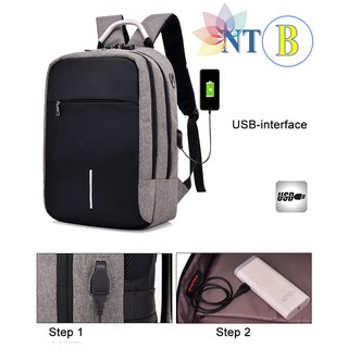 Balo đi học chất dày dặn cực đẹp (ảnh thật),ba lo thời trang cao cấp đựng vừa laptop 14inch Chống Trộm Khóa Số có ổ sạc
