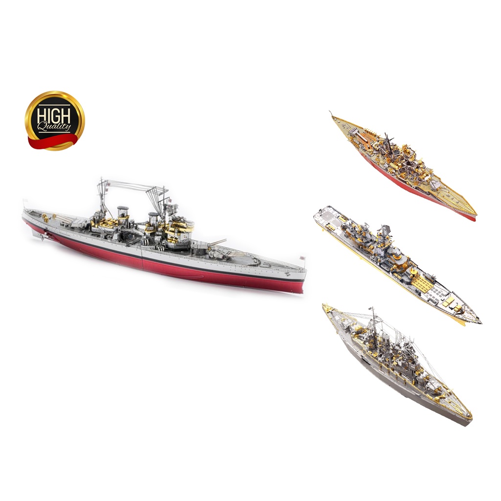 Mô hình tàu chiến lắp ráp kim loại 3D Yamato/ HMS/ USS/ Kongou/ Kongo