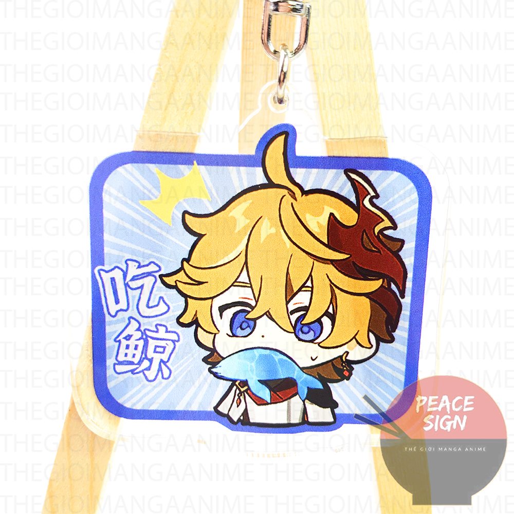 Móc khóa GENSHIN IMPACT ver CHỮ NHẬT mẫu 2 anime chibi xinh xắn dễ thương