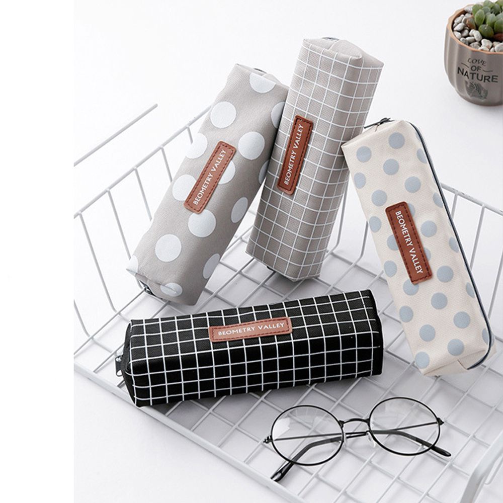 Túi đựng bút bằng vải canvas sức chứa lớn thiết kế sáng tạo cho học sinh