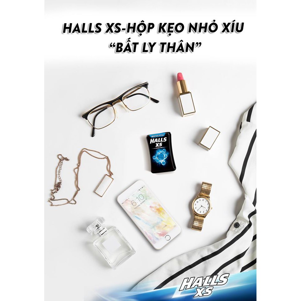 Lốc 12 hộp Kẹo ngậm bạc hà HALLS XS 15gr