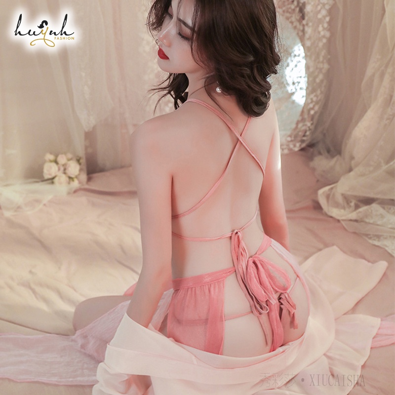 Đồ Hóa Trang Áo Choàng Kèm Yếm Xuyên Thấu Cổ Trang Trung Hoa Sexy Chinese Hanfu Cosplay - CO18