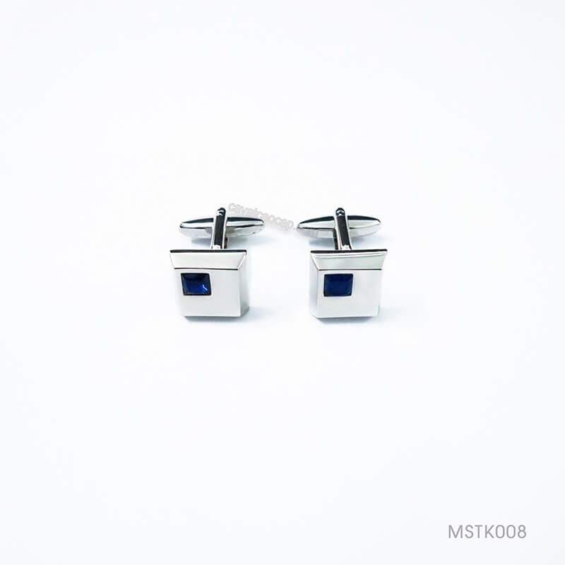 Măng set Cufflink - MSTK008 - trắng kim