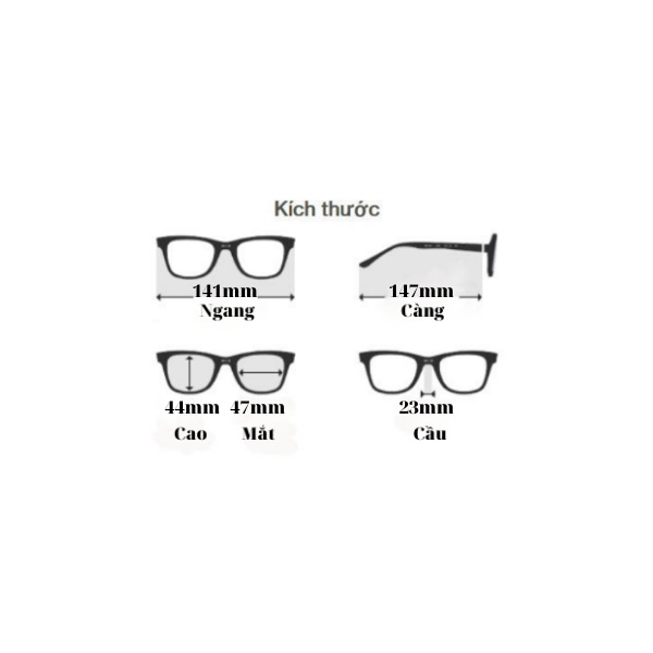 Gọng kính cận nam nữ Vietphat Eyewear Lutto hàng cao cấp Hàn Quốc
