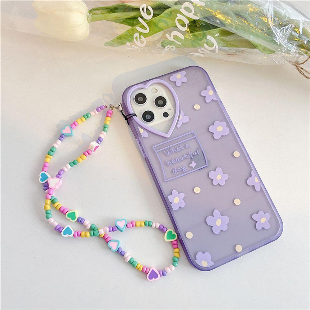 Dây Đeo Điện Thoại Bằng Acrylic Mặt Hình Gấu Gummy / Trái Tim / Mặt Cười Kiểu Boho Dễ Thương Cho Nữ