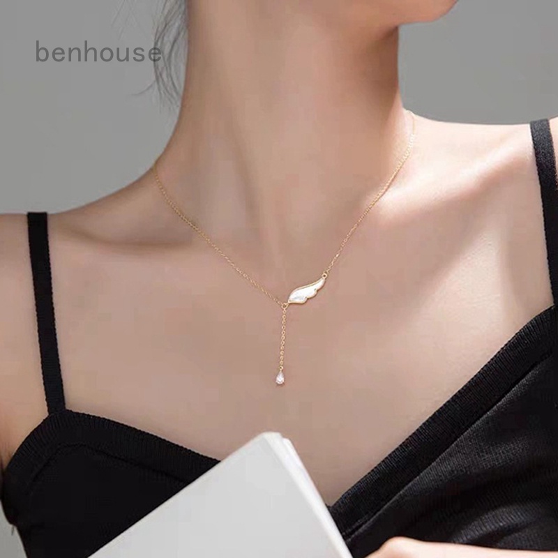 Ốp Vòng cổ Mặt Hình Cánh Thiên Thần Xinh Xắn Cho Nữ