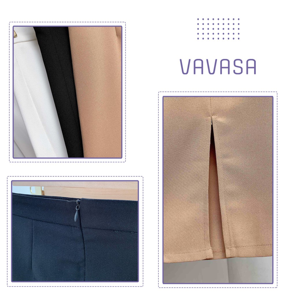 Chân váy chữ a lưng cao dài xẻ tà công sở xếp ly bigsize  CV10 | BigBuy360 - bigbuy360.vn