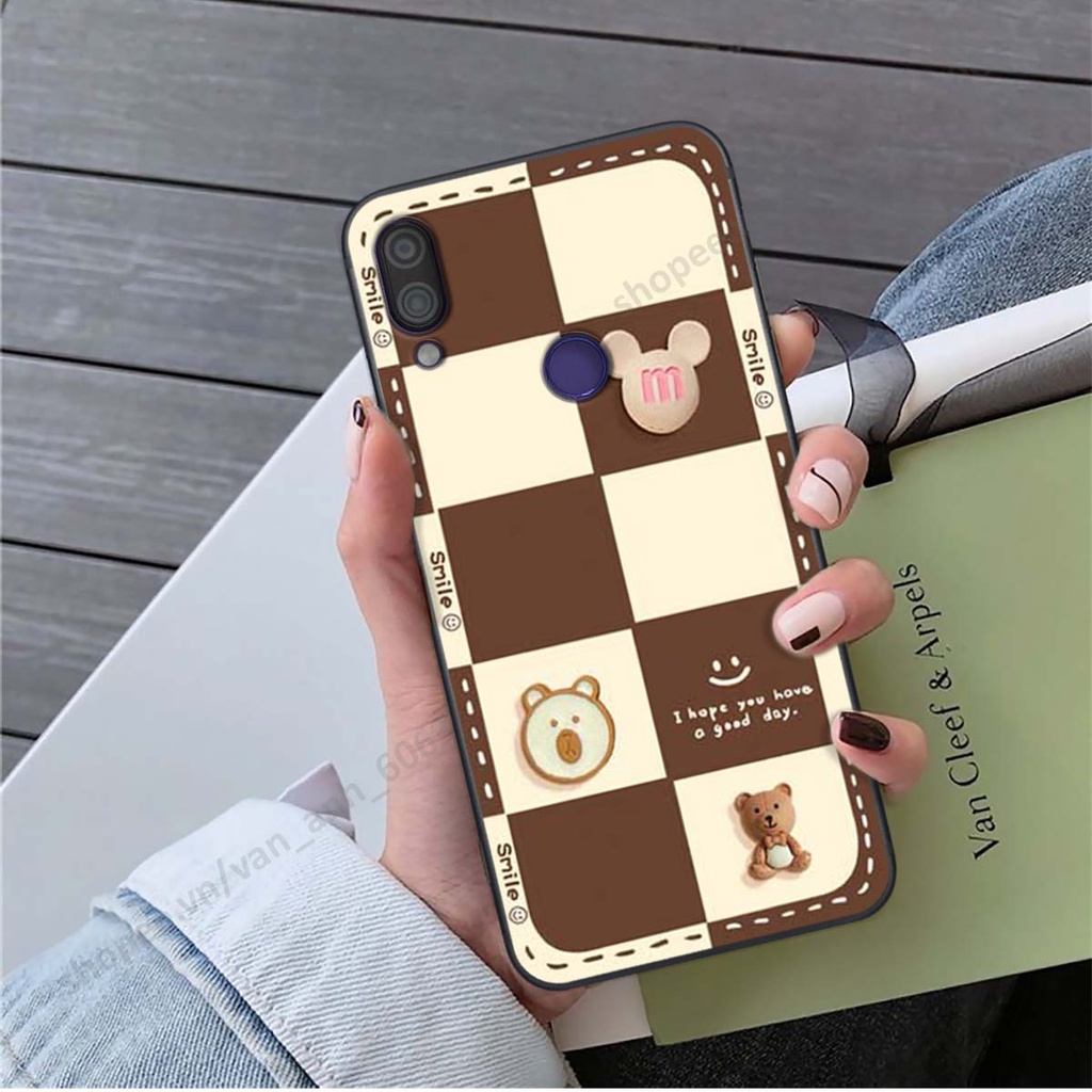 Ốp lưng Xiaomi Redmi Note 7 / 7s hình gấu, kẹo dễ thương cute