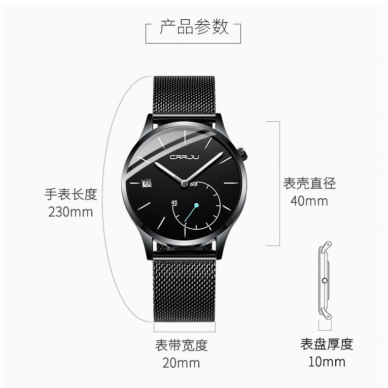 Đồng Hồ Thạch Anh CRRJU 2129 Phối Dây Da Thời Trang Thể Thao Cho Nam | BigBuy360 - bigbuy360.vn